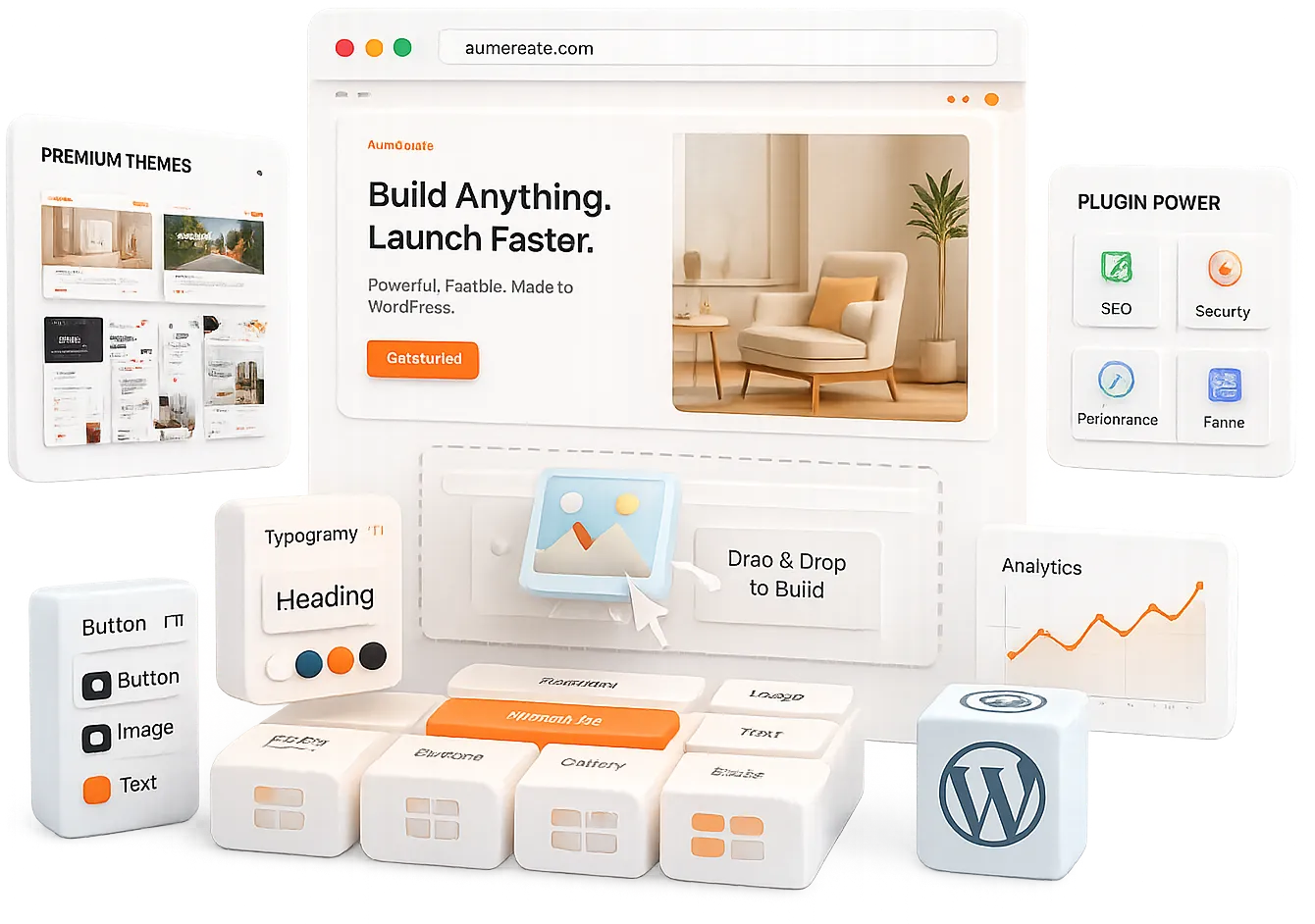 AumCreate WordPress themes and plugins ecosystem